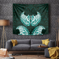 New Zealand Ta Moko Tapestry Aotearoa Maori Chest Tattoo Turquoise LT14 Turquoise - Polynesian Pride