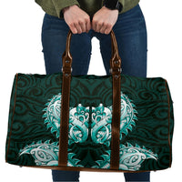 New Zealand Ta Moko Travel Bag Aotearoa Maori Chest Tattoo Turquoise LT14 Turquoise - Polynesian Pride
