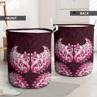 New Zealand Ta Moko Laundry Basket Aotearoa Maori Chest Tattoo Pink LT14 - Polynesian Pride
