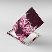 New Zealand Ta Moko Canvas Wall Art Aotearoa Maori Chest Tattoo Pink LT14 With Frame Pink - Polynesian Pride