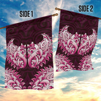 New Zealand Ta Moko Garden Flag Aotearoa Maori Chest Tattoo Pink LT14 - Polynesian Pride