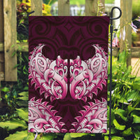 New Zealand Ta Moko Garden Flag Aotearoa Maori Chest Tattoo Pink LT14 Garden Flag Pink - Polynesian Pride