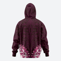New Zealand Ta Moko Hoodie Aotearoa Maori Chest Tattoo Pink LT14 - Polynesian Pride