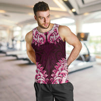New Zealand Ta Moko Men Tank Top Aotearoa Maori Chest Tattoo Pink LT14 Pink - Polynesian Pride