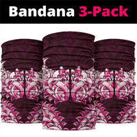 New Zealand Ta Moko Neck Gaiter Aotearoa Maori Chest Tattoo Pink LT14 package One Size: 25*50cm Pink - Polynesian Pride