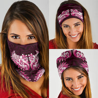 New Zealand Ta Moko Neck Gaiter Aotearoa Maori Chest Tattoo Pink LT14 - Polynesian Pride