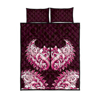 New Zealand Ta Moko Quilt Bed Set Aotearoa Maori Chest Tattoo Pink LT14 - Polynesian Pride