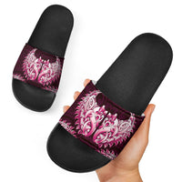 New Zealand Ta Moko Slide Sandals Aotearoa Maori Chest Tattoo Pink LT14 - Polynesian Pride