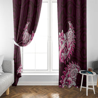 New Zealand Ta Moko Window Curtain Aotearoa Maori Chest Tattoo Pink LT14 - Polynesian Pride