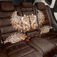 New Zealand Ta Moko Back Car Seat Cover Aotearoa Maori Chest Tattoo Orange LT14 - Polynesian Pride