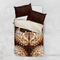 New Zealand Ta Moko Bedding Set Aotearoa Maori Chest Tattoo Orange LT14 US Twin 172cm x 218cm Orange - Polynesian Pride