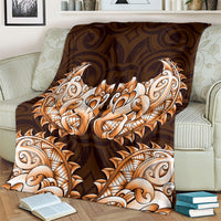 New Zealand Ta Moko Blanket Aotearoa Maori Chest Tattoo Orange LT14 - Polynesian Pride