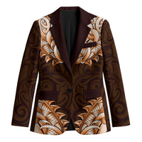 New Zealand Ta Moko Blazer Aotearoa Maori Chest Tattoo Orange LT14 Unisex Orange - Polynesian Pride