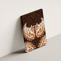 New Zealand Ta Moko Canvas Wall Art Aotearoa Maori Chest Tattoo Orange LT14 - Polynesian Pride