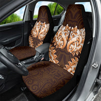 New Zealand Ta Moko Car Seat Cover Aotearoa Maori Chest Tattoo Orange LT14 - Polynesian Pride