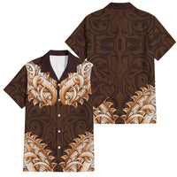 New Zealand Ta Moko Family Matching Off Shoulder Maxi Dress and Hawaiian Shirt Aotearoa Maori Chest Tattoo Orange LT14 Dad's Shirt - Short Sleeve Orange - Polynesian Pride