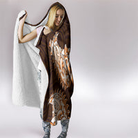 New Zealand Ta Moko Hooded Blanket Aotearoa Maori Chest Tattoo Orange LT14 - Polynesian Pride