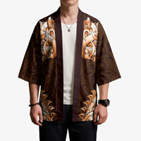 New Zealand Ta Moko Kimono Aotearoa Maori Chest Tattoo Orange LT14 - Polynesian Pride