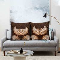 New Zealand Ta Moko Pillow Cover Aotearoa Maori Chest Tattoo Orange LT14 - Polynesian Pride