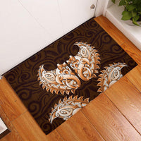 New Zealand Ta Moko Rubber Doormat Aotearoa Maori Chest Tattoo Orange LT14 - Polynesian Pride