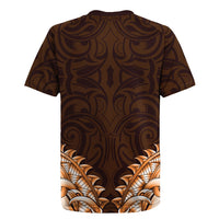 New Zealand Ta Moko Rugby Jersey Aotearoa Maori Chest Tattoo Orange LT14 - Polynesian Pride