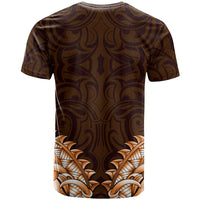 New Zealand Ta Moko T Shirt Aotearoa Maori Chest Tattoo Orange LT14 - Polynesian Pride