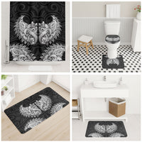 New Zealand Ta Moko Bathroom Set Aotearoa Maori Chest Tattoo Black LT14 - Polynesian Pride
