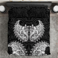 New Zealand Ta Moko Bedding Set Aotearoa Maori Chest Tattoo Black LT14 Black - Polynesian Pride