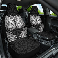New Zealand Ta Moko Car Seat Cover Aotearoa Maori Chest Tattoo Black LT14 One Size Black - Polynesian Pride
