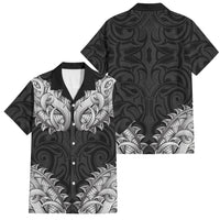 New Zealand Ta Moko Family Matching Summer Maxi Dress and Hawaiian Shirt Aotearoa Maori Chest Tattoo Black LT14 Dad's Shirt - Short Sleeve Black - Polynesian Pride