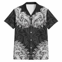 New Zealand Ta Moko Hawaiian Shirt Aotearoa Maori Chest Tattoo Black LT14 Black - Polynesian Pride