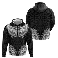 New Zealand Ta Moko Hoodie Aotearoa Maori Chest Tattoo Black LT14 - Polynesian Pride