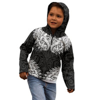 New Zealand Ta Moko Kid Hoodie Aotearoa Maori Chest Tattoo Black LT14 - Polynesian Pride