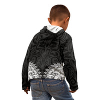 New Zealand Ta Moko Kid Hoodie Aotearoa Maori Chest Tattoo Black LT14 - Polynesian Pride