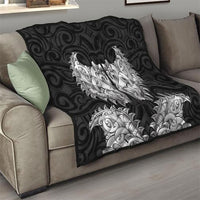 New Zealand Ta Moko Quilt Aotearoa Maori Chest Tattoo Black LT14 - Polynesian Pride