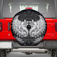 New Zealand Ta Moko Spare Tire Cover Aotearoa Maori Chest Tattoo Black LT14 - Polynesian Pride
