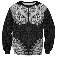 New Zealand Ta Moko Sweatshirt Aotearoa Maori Chest Tattoo Black LT14 Unisex Black - Polynesian Pride