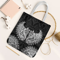 New Zealand Ta Moko Tote Bag Aotearoa Maori Chest Tattoo Black LT14 White Strap One Size Black - Polynesian Pride