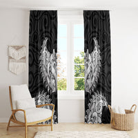 New Zealand Ta Moko Window Curtain Aotearoa Maori Chest Tattoo Black LT14 - Polynesian Pride