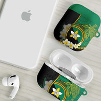 Personalised PNG Enga Provins AirPods Case Papua New Guinea Plumeria Melanesian Pattern - Polynesian Pride