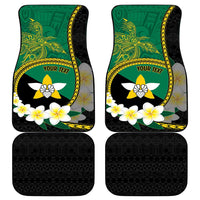 Personalised PNG Enga Provins Car Mats Papua New Guinea Plumeria Melanesian Pattern - Polynesian Pride