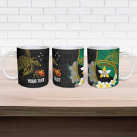 Personalised PNG Enga Provins Ceramic Mug Papua New Guinea Plumeria Melanesian Pattern LT14 - Polynesian Pride