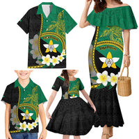 Personalised PNG Enga Provins Family Matching Mermaid Dress and Hawaiian Shirt Papua New Guinea Plumeria Melanesian Pattern - Polynesian Pride