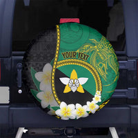 Personalised PNG Enga Provins Spare Tire Cover Papua New Guinea Plumeria Melanesian Pattern - Polynesian Pride