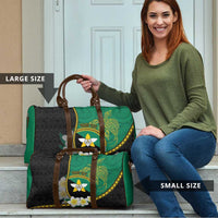 Personalised PNG Enga Provins Travel Bag Papua New Guinea Plumeria Melanesian Pattern - Polynesian Pride