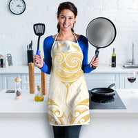 Gold White New Zealand Manta Ray Apron Aotearoa Maori Haehae - Polynesian Pride