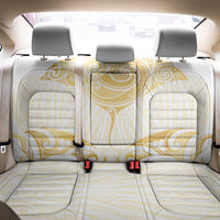 Gold White New Zealand Manta Ray Back Car Seat Cover Aotearoa Maori Haehae - Polynesian Pride