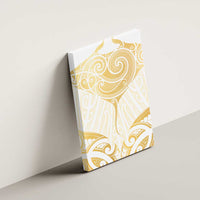 Gold White New Zealand Manta Ray Canvas Wall Art Aotearoa Maori Haehae - Polynesian Pride