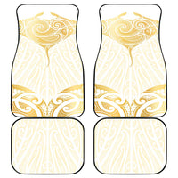 Gold White New Zealand Manta Ray Car Mats Aotearoa Maori Haehae - Polynesian Pride