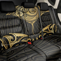 Gold Black New Zealand Manta Ray Back Car Seat Cover Aotearoa Maori Haehae - Polynesian Pride